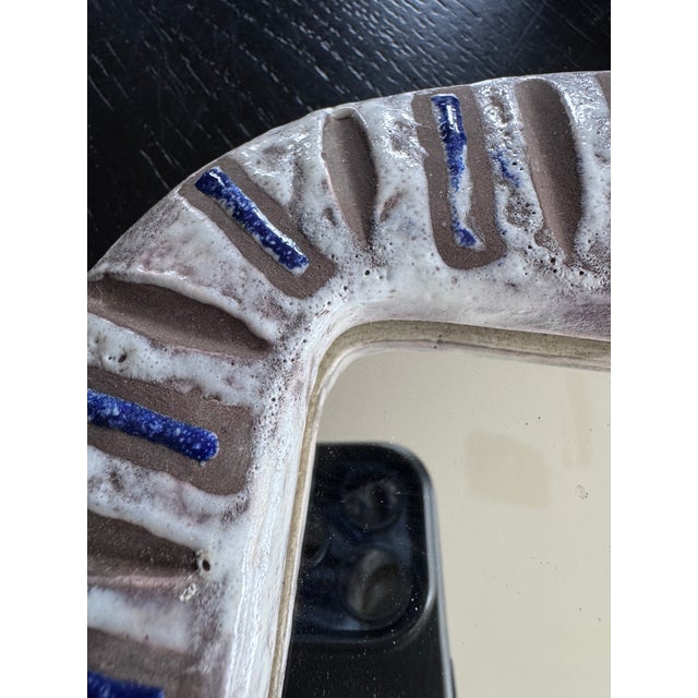 1950s Vintage Ceramic Mirror, 1950s For Sale - Image 5 of 7