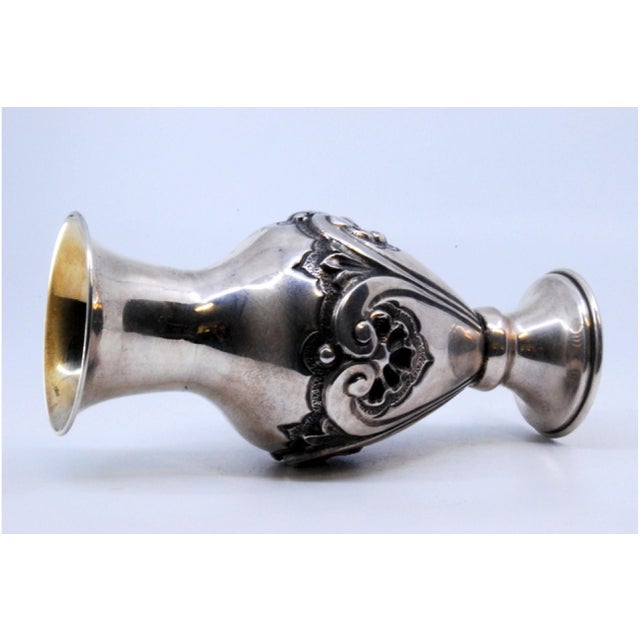 Metal Small Silver Jug with Shells and Reliefs For Sale - Image 7 of 10