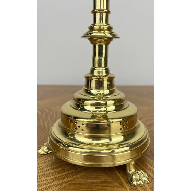 Vintage French Style Brass Gold Candleholders, Set of 2 For Sale - Image 6 of 18