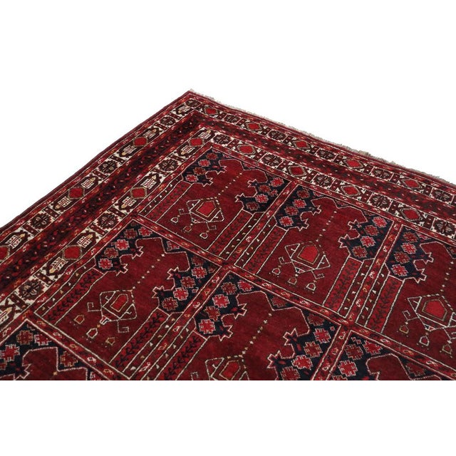 Antique Hand Knotted Islamic Turkmen Prayer Rug, 1920s For Sale - Image 15 of 18