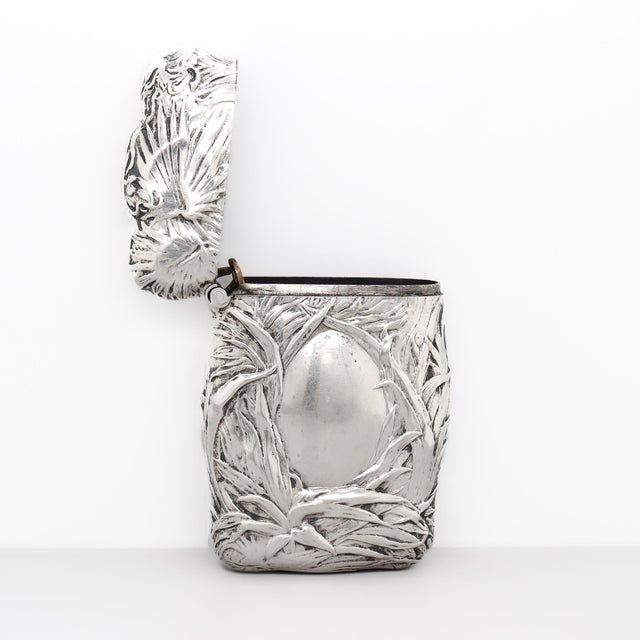 Antique Blackinton & Co. Palm Leaf Tropical Sterling Silver Matchsafe or Vesta For Sale In Philadelphia - Image 6 of 15
