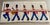 Beautiful Rya, latch hook rug featuring a line of marching Danish soldiers, a prominent holiday theme in elegant, mid...