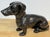 Art Deco French School Patinated Bronze of a Resting Dachshund For Sale - Image 3 of 8