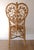 Brown Vintage 1970s Boho Bamboo & Rattan Heart Back Chair For Sale - Image 8 of 17