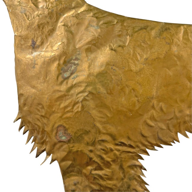 Metal Vintage Hammered Brass English Setter Weathervane For Sale - Image 7 of 14