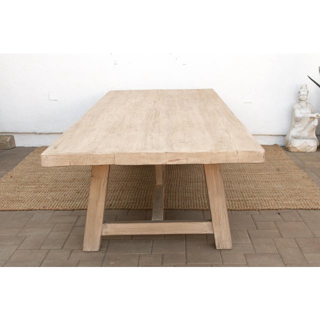 The Rousillian, Monumental 120" Reclaimed Wood Tavern Table For Sale - Image 4 of 11