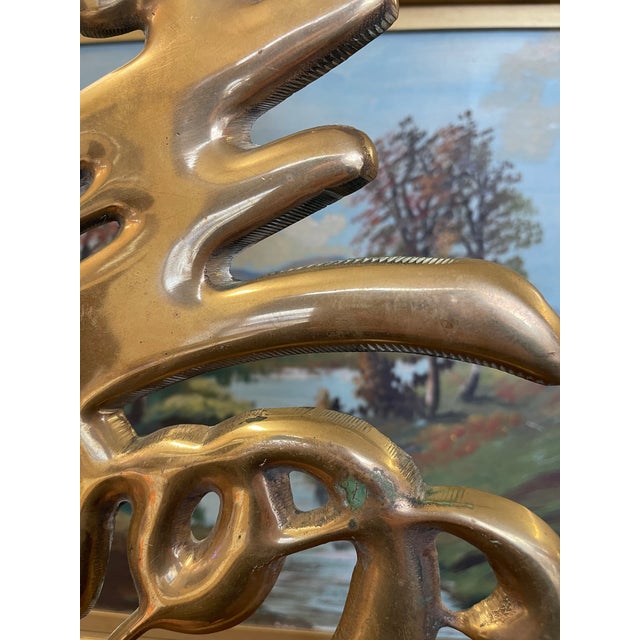 Vintage Cast Metal Chinese Longevity Symbol Wall Plaque - Shou Character Decorative Sculpture For Sale - Image 4 of 10