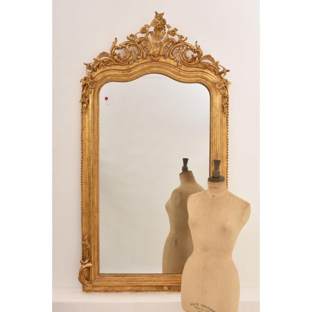 Antique Gold Leaf Mirror, 1850s For Sale - Image 3 of 12