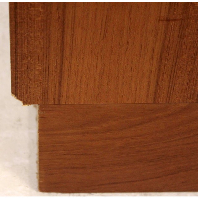 Brown Vintage Mid-Century Modern Teak Six Drawer Dresser For Sale - Image 8 of 12