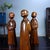 Chinese Set of 3 Vintage Chinese Boxwood Carved Monk Figures – "Zen Mind" (Chan Xin) Statues For Sale - Image 3 of 9