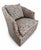 Comfortable pair of vintage Thomasville swivel lounge chairs with softly curved backs, generous loose seat cushions, and...