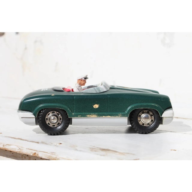 1960s Police Mercedes-Benz 300 Sl Friction Convertible Toy, Made in Western Germany For Sale - Image 6 of 13