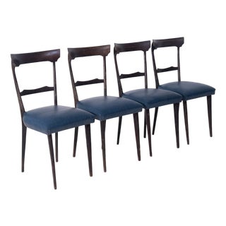 Mid-Century Modern Italian Dining Chairs by Ico Parisi, 1950, Set of 4 For Sale