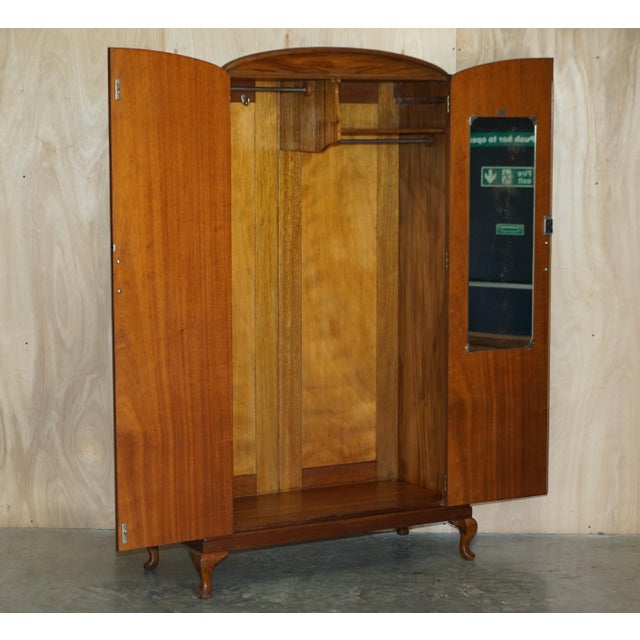 Burr Walnut Double Bank Wardrobe with Mirror from Waring & Gillow, 1932 For Sale - Image 11 of 17