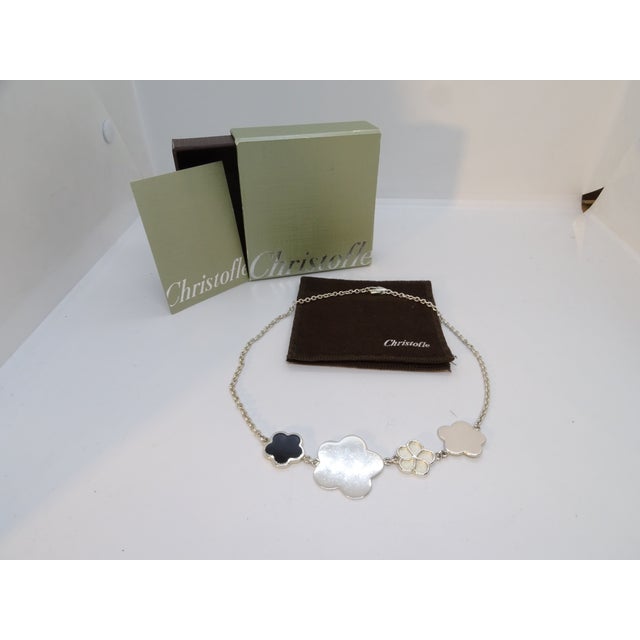 Art Deco Floral Necklace in Sterling Silver from Christofle, France, 2000s For Sale - Image 10 of 18