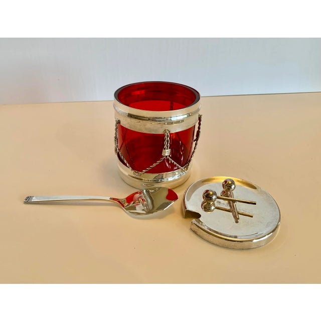 What better way to spread jam on your toast in the morning than whilst looking at this adorable silver-plated drum with...