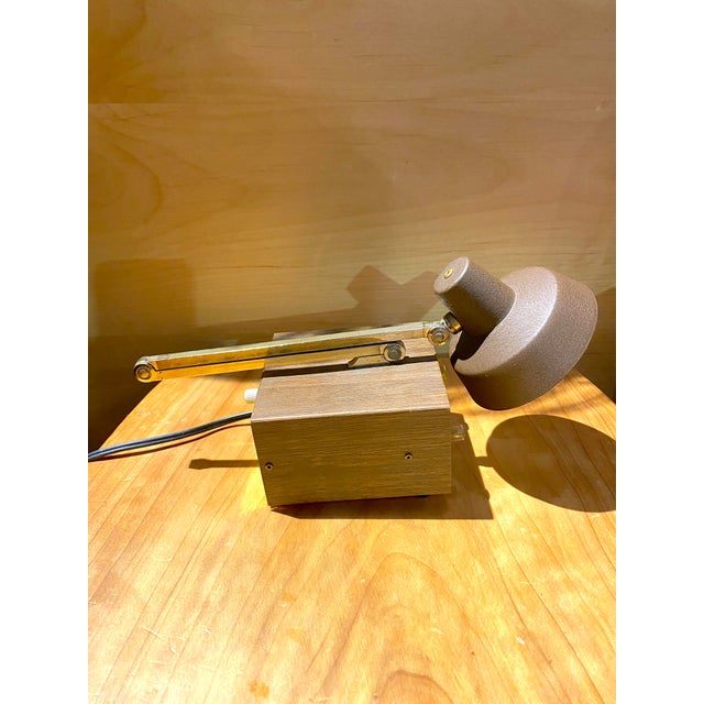 Brown Rare Mid-Century Modern Tensor Alarm Clock/Task Lamp For Sale - Image 8 of 10