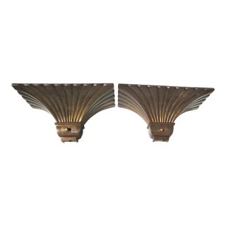 1979 Bronze Uplighter Sconces by Chapman - A Pair of 2 For Sale