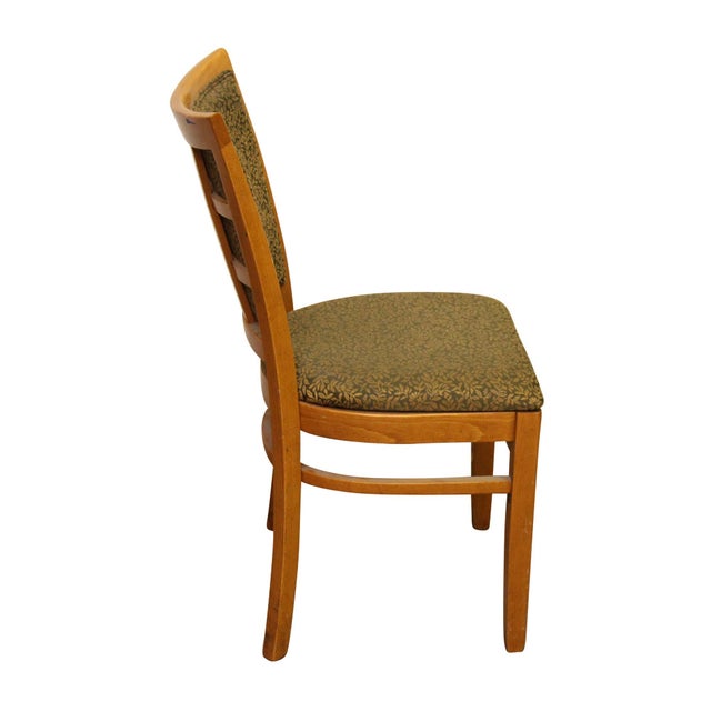 Late 20th Century Vintage Traditional Wooden Dining Chair With Foliate Upholstery For Sale - Image 5 of 10