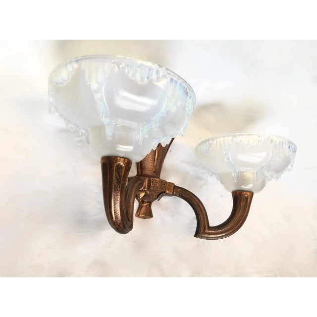 French Art Deco Wall Lights, 1940s, Set of 2 For Sale - Image 6 of 9