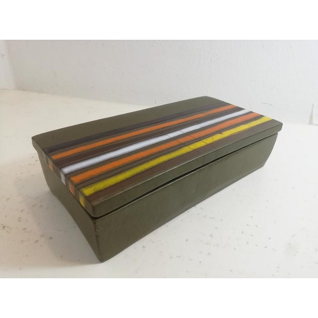Ceramic Lidded Box attributed to Aldo Londi for Bitossi, Italy, 1960s For Sale - Image 7 of 7