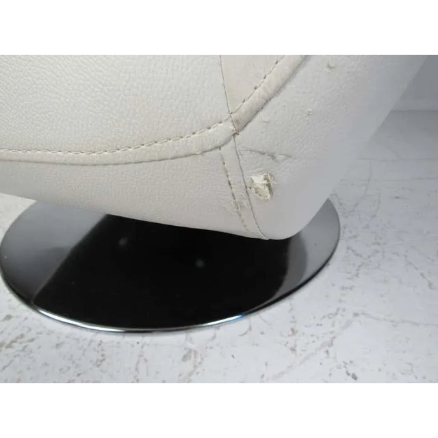 Modern Style Swivel Lounge Chairs - a Pair For Sale - Image 10 of 12