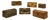Folk Art Norman Wedding Boxes, France, 1890, Set of 6 For Sale