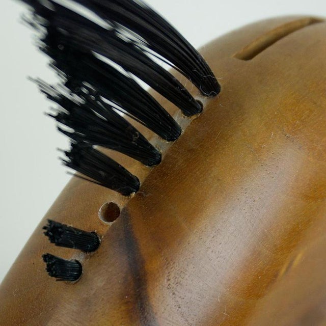 Carl Auböck Mid-Century Austrian Walnut and Brass Fish Money Box attributed to Carl Auböck, 1950s For Sale - Image 4 of 16