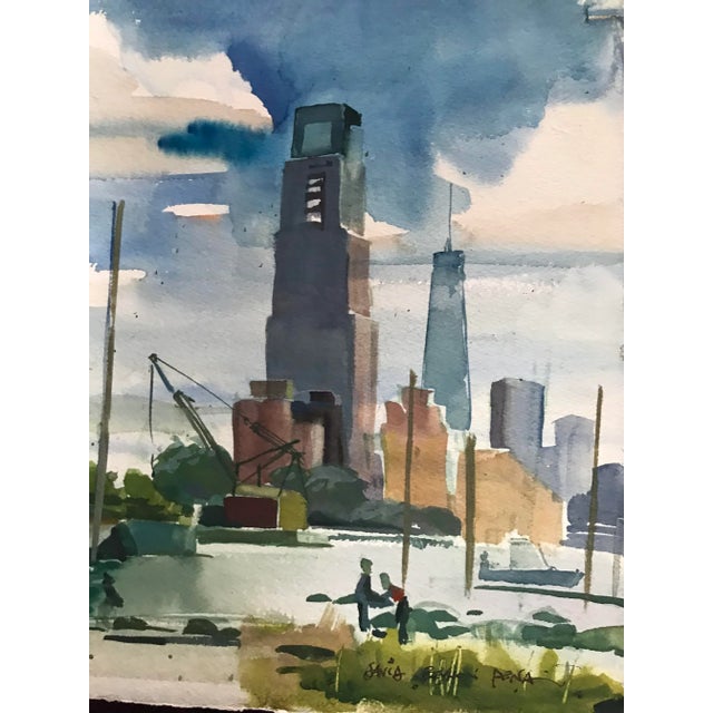In the Boatyard Original Watercolor Painting For Sale In New York - Image 6 of 6
