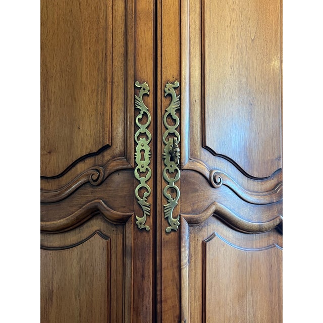 Brown Antique French Country Corner Cabinet For Sale - Image 8 of 8