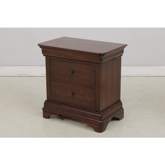 Nichols & Stone Pair of Nichols & Stone Stickley Cherry 3 Drawer Nightstands For Sale - Image 4 of 16