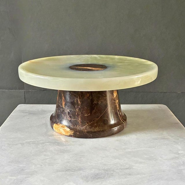 Gemstone Fruit Bowl Plate in Onyx and Marble by Forzini For Sale - Image 7 of 8