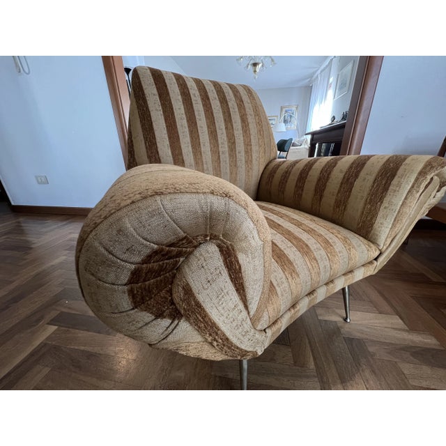 Vintage Sofa and Armchairs attributed to Gigi Radice, Set of 3 For Sale - Image 5 of 13