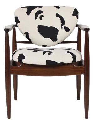 Mid 20th Century Vintage Restored Mid-Century Modern Cow Print Armchair