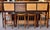 Mid-Century Modern Iconic European Mid Century Modern Teak & Wicker Nesting Dining Suite W/ Credenza, Dining Table & Four Chairs c.1960 For Sale - Image 3 of 18