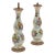 Tall Antique Louis Philippe French Opaline Glass Table Lamps With Hand Painted Flowers Circa 1835 - A Pair For Sale