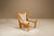 1970s Set of Easy Chair and Ottoman in Pinewood and Canvas by John De Haard, Netherlands, 1960s For Sale - Image 5 of 14