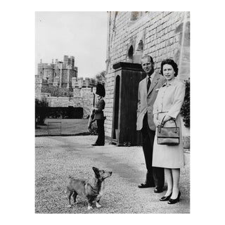 1959 Queen Elizabeth and Prince Philip Outside Windsor Castle Photograph For Sale
