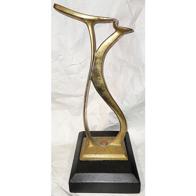 1950s Modern Art Brass Bootstand For Sale - Image 4 of 7