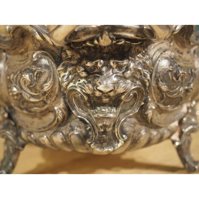 Silver A Late 19th Century Silvered Bronze Jardiniere From France For Sale - Image 8 of 18