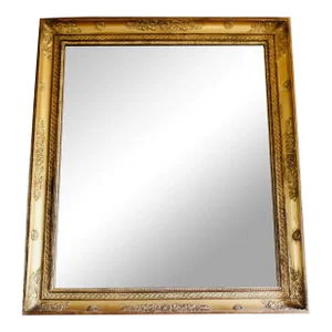 Antique French Charles X Gilt Wood and Gesso Mirror