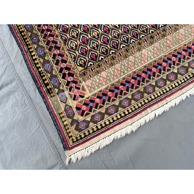 Vintage Baluch Mina Khani Camel Ground Tribal Rug - 6'10" X 5'0" For Sale - Image 6 of 12