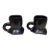 Modern Pottery Coffee Mugs by Unknown Artist, Textured Black, 1983 For Sale