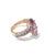 Contemporary Bochic “Orient” Natural Amethyst & Lilac Tanzanite Ring Set 18K Gold & Silver For Sale - Image 3 of 10