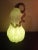 Gold Aventurine Art Glass Pumpkin Lamp For Sale - Image 9 of 11