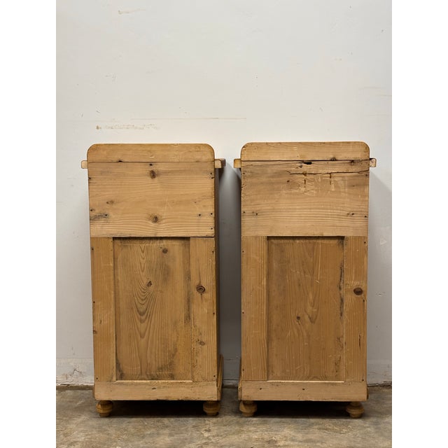 Early 20th Century European Pine Nightstands For Sale - Image 9 of 10