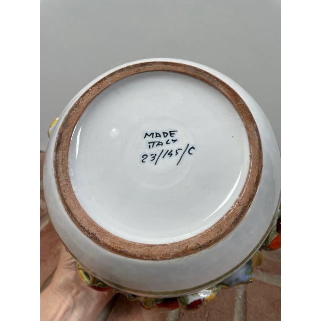 Vintage Italian Majolica Faience Trompe L’oeil Planter Cachepot For Sale - Image 10 of 10