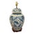 Large Porcelain Jar Lamp Blue & White Glaze. For Sale