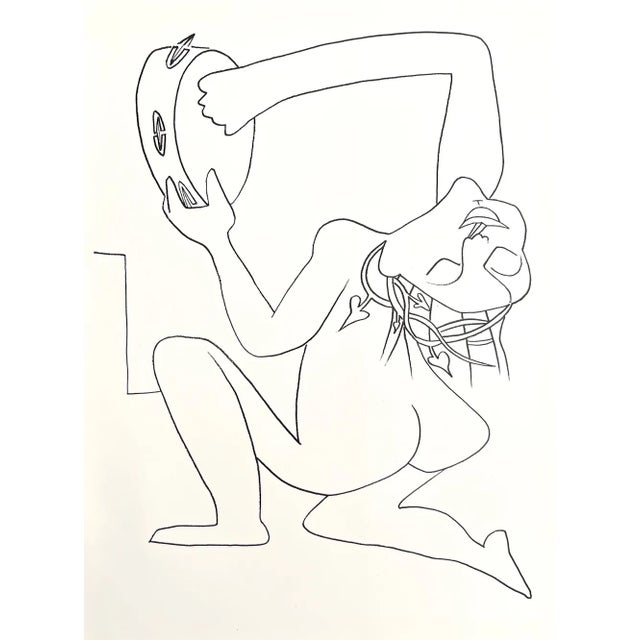 Artist: Francoise Gilot Country: France Title: The Drum Medium: Lithograph Marks: Not signed not numbered paper size:...