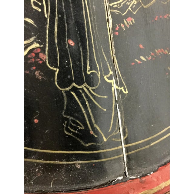 1900 - 1909 Antique Chinese Wood and Rattan Rice Box For Sale - Image 5 of 13